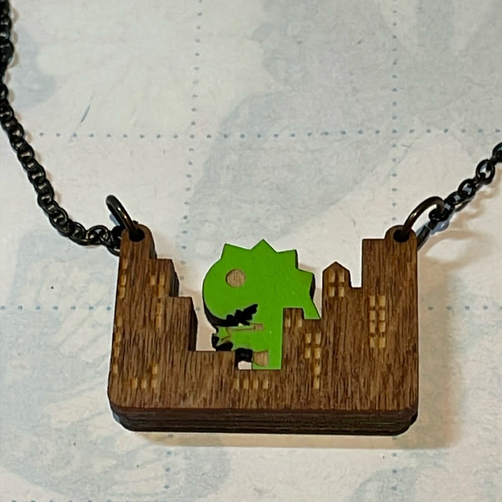 Godzilla necklace